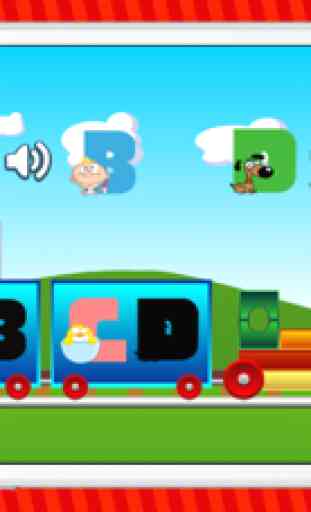 Tren del alfabeto Aprender ABC Juegos de letras para Niños 3