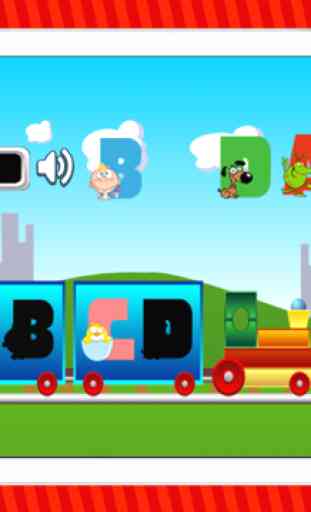 Tren del alfabeto Aprender ABC Juegos de letras para Niños 4