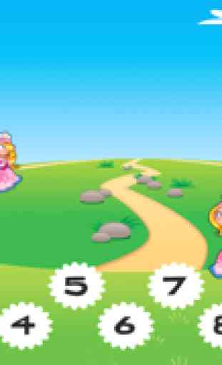Tareas de Aprendizaje Gratuitos a Diez Visitas: 123 Juegos de Matemáticas Para Los Niños Con la Princesa en País de Las Maravillas 1
