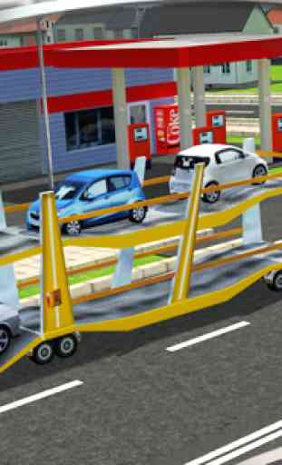 3D Car Transport Trailer Free 1
