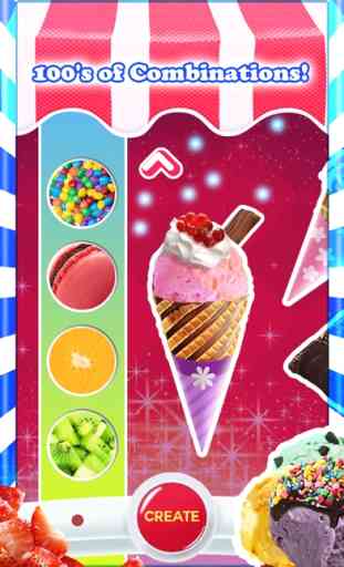 Helado! 2- Juegos gratis- Haga sus propios dulces conos de helado con sabores 3