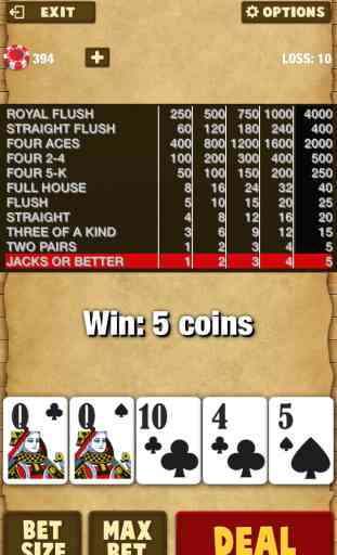 A Antiguo Tesoro Video Póker - Tarjeta Casino de Juego Libre 4