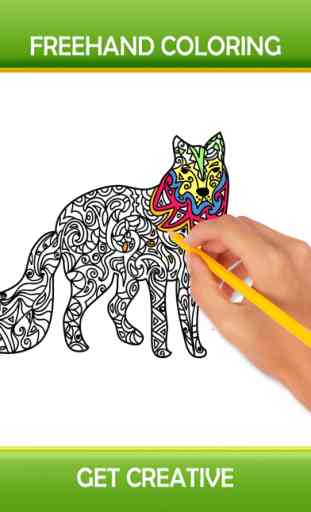 Animal Art Zen Designs - Anxiety Reliever Adult Coloring Book 2