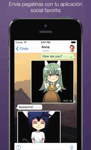 Pegatinas de Anime: kawaii emoji, caritas y emoticon para chatear 4