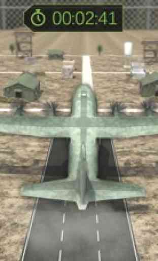 Ejército Carga Avión Vuelo Simulador: Transporte Guerra Tanque en Campo de batalla 3