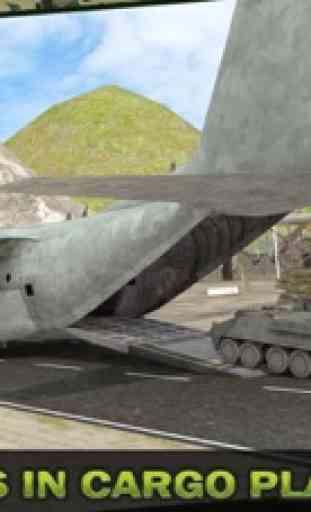Ejército Carga Avión Vuelo Simulador: Transporte Guerra Tanque en Campo de batalla 4