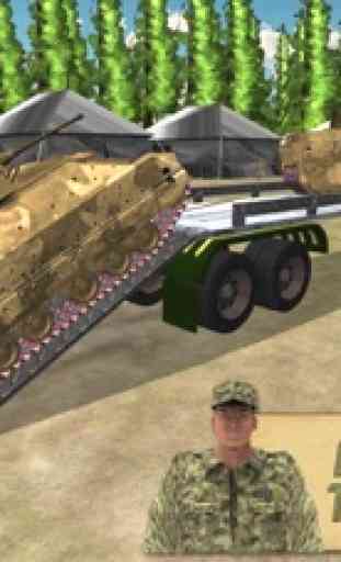 Ejército transporte tanques avión y unida camion 1