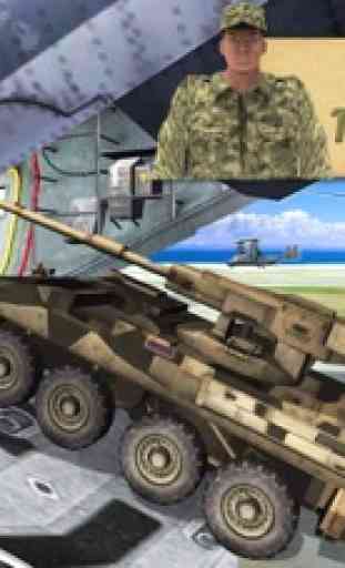 Ejército transporte tanques avión y unida camion 3