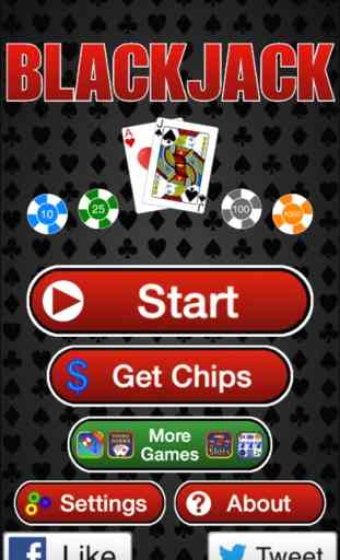 Blackjack - Simulador de apuestas de Blackjack 21 estilo casino, Gratis 3