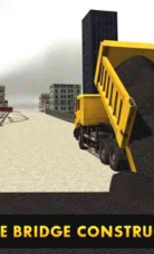 Constructor de puentes operador de grúa - ciudad 3D juego de simulación de construcción de camiones 3