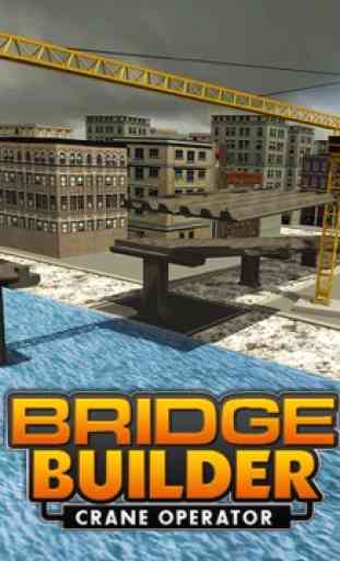 Constructor de puentes operador de grúa - ciudad 3D juego de simulación de construcción de camiones 4