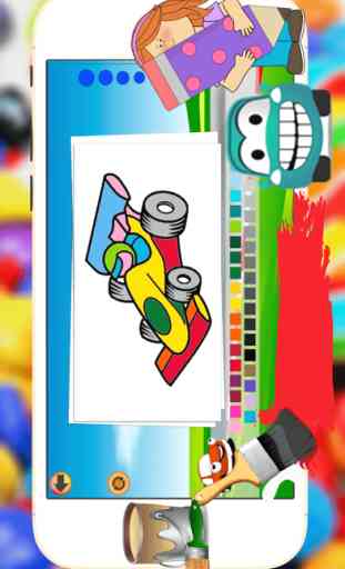libro para colorear coche - todo en 1 juegos de super páginas de dibujo vehículo, pintura y color para niños 4