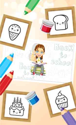 Pastel de caramelo Colorbook Educativo Juego para colorear para los niños y niños pequeños 1