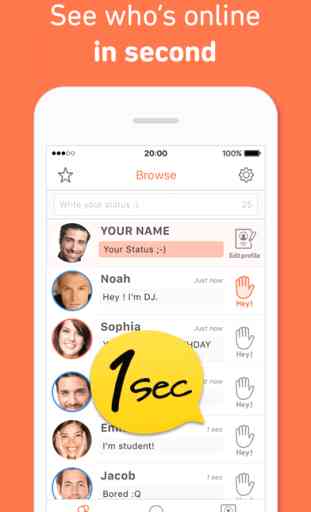Chatear con amigos extranjeros menos de 5 segundos - Hit me up- una app que se permite chatear con amigos internacionales. 2
