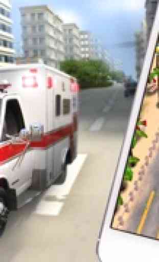 Chicago Ambulance - Sirens: Quick 3D Emergency Car Driving Game 3