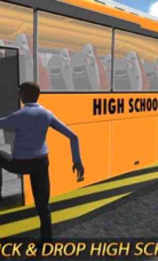 Ciudad alto escuela autobús conducción academia 3D 2