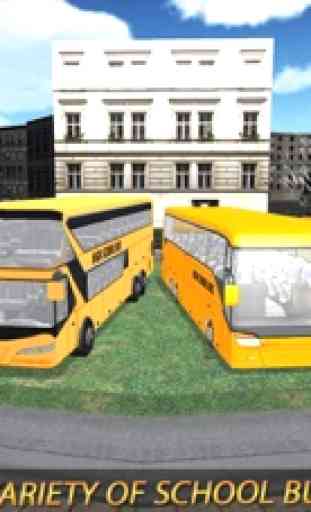 Ciudad alto escuela autobús conducción academia 3D 4