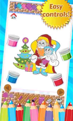 Navidad para colorear Dibujo Libro para Niños Juegos 3