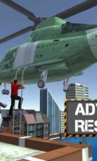 Simulador de rescate de helicóptero ciudad vuelo 3