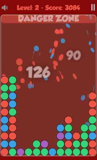 Color Crush : un juego de rompecabezas sobre la correspondencia de 3 o más burbujas del mismo color 3