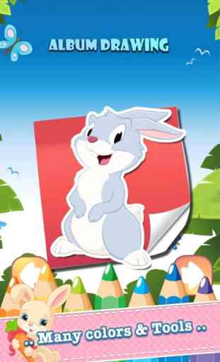 Colorear Libro Conejo Dibujo - gratis aprender pintura juegos para niños niñas 1