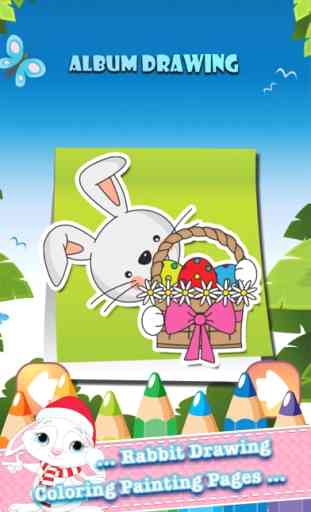Colorear Libro Conejo Dibujo - gratis aprender pintura juegos para niños niñas 2