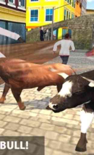 loco furioso ataque de toros de la ciudad: simulador de animal salvaje 2016 2