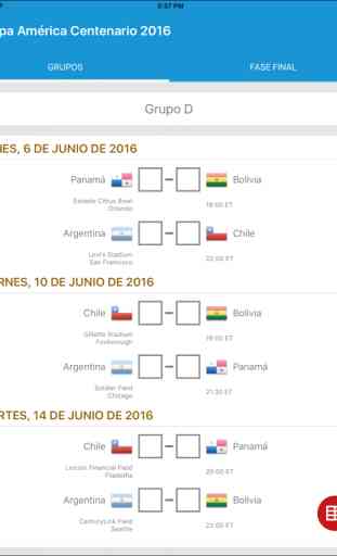Copa America Centenario Clasificaciones - Estados Unidos 2016 4