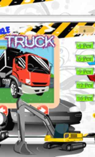 Puzzles Coche camiones y vehículos de construcción 2
