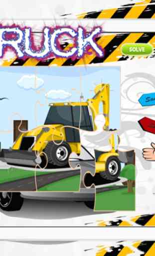 Puzzles Coche camiones y vehículos de construcción 3