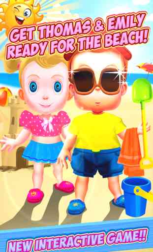 Dress Up , Care and Play with Little Thomas and Emily in Beach Club Life - The Interactive Fun Game for Kids FREE 1