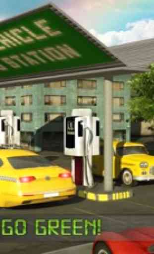Taxi eléctrica del coche 3D Simulator Conductor: City Auto de unidad para recoger pasajeros 1