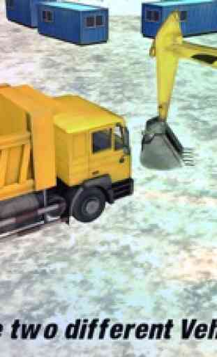 Nieve extrema Excavadora Tractor simulador de juego en 3D - Carro de vaciado pesado y máquina cargadora 4