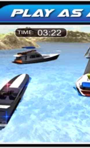 Emergency Police Boat Drive 3D 3