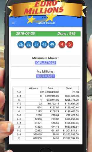 EuroMillions Millionaire Maker resultado check 1