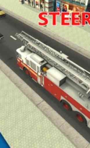 Fuego simulador de camión de rescate - coche camión de bomberos y extinguir el fuego 2