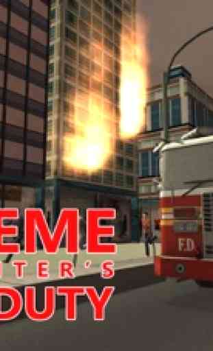 Fuego simulador de camión de rescate - coche camión de bomberos y extinguir el fuego 4
