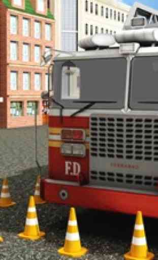 Bombero héroe Aparcamiento Simulador - 911 Emergencias Truck Driving Game 1