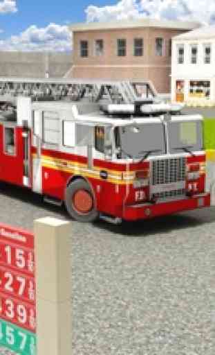 Bombero héroe Aparcamiento Simulador - 911 Emergencias Truck Driving Game 3