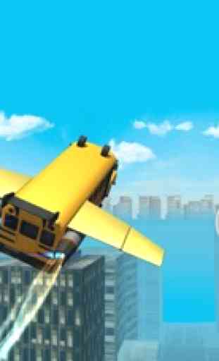 Flying Car Simulador 3D: Stunt autobús 3