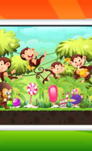 Caramelo la fruta de monos jóvenes animales runner 4