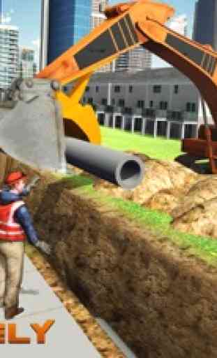 Pesada grúa excavadora Simulador 3D - Un desafío conductor del camión PRO construcción 2
