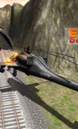 Cañonera Guerra tren - Un ferrocarril 3D Locomotora Counter Attack 2