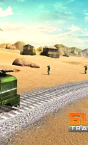 Cañonera Guerra tren - Un ferrocarril 3D Locomotora Counter Attack 3