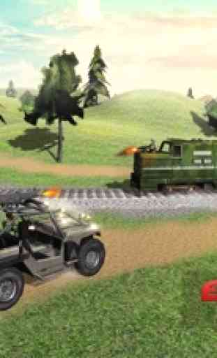 Cañonera Guerra tren - Un ferrocarril 3D Locomotora Counter Attack 4