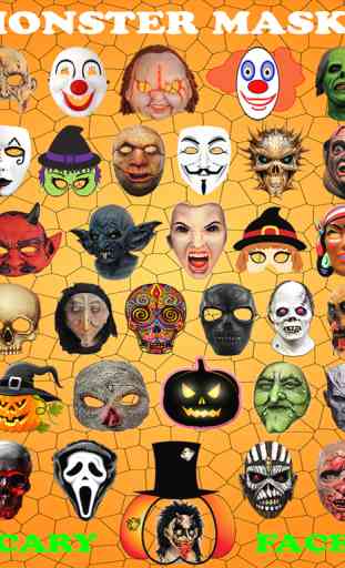 Halloween Máscaras de Monstruo Photo Sticker Maker 3