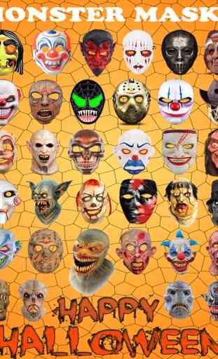 Halloween Máscaras de Monstruo Photo Sticker Maker 4