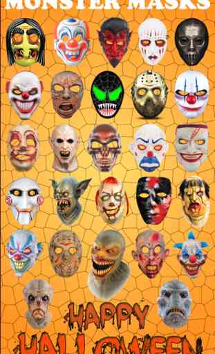 Halloween Monstruo Máscaras Photo Sticker Maker 1