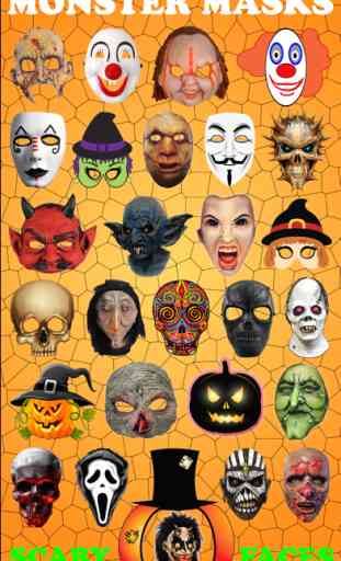 Halloween Monstruo Máscaras Photo Sticker Maker 2
