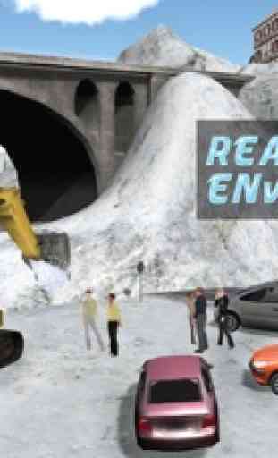 Nieve Excavadora Simulador - Juego 3D Camión grúa Simulación 1